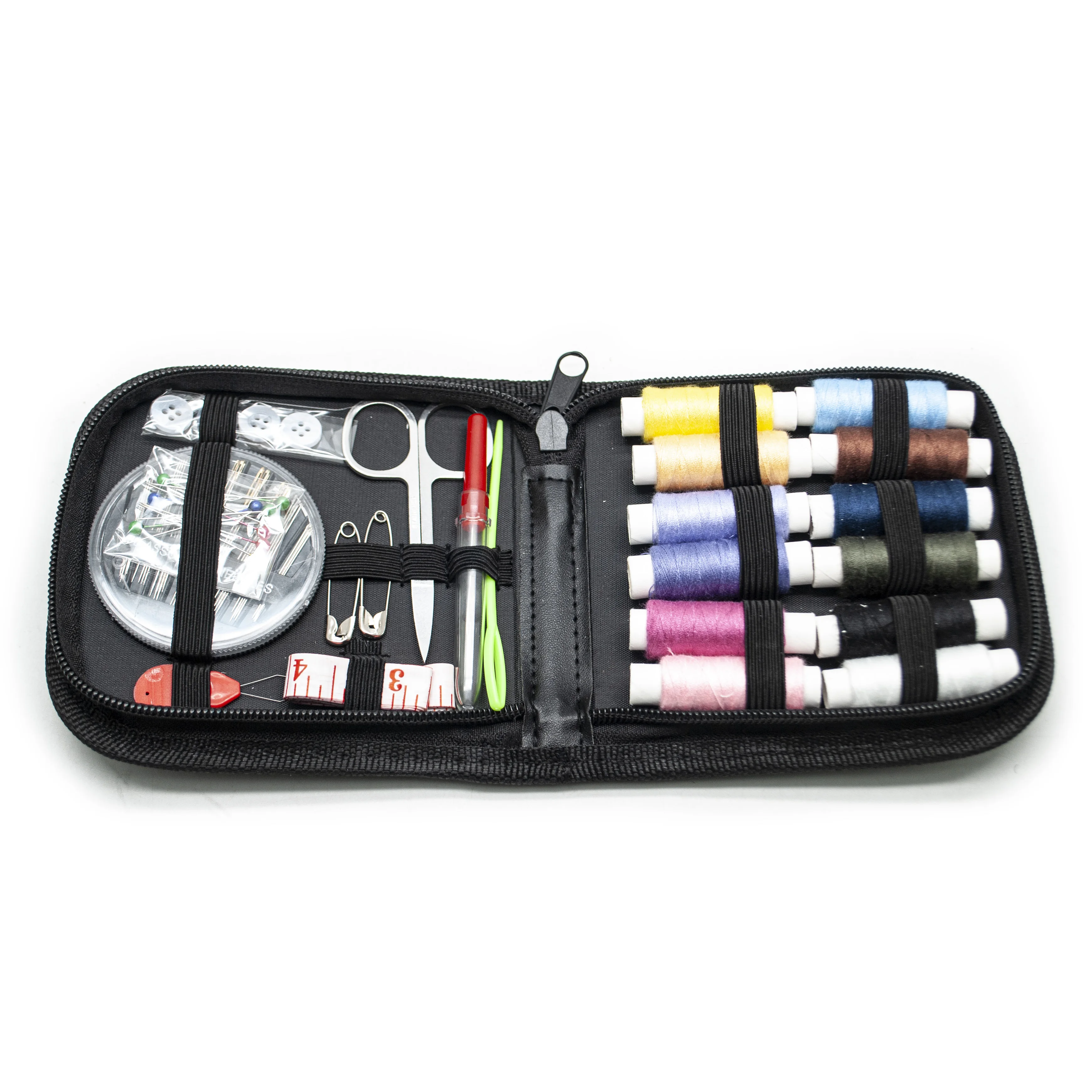 Sewing Accessories Set Kit Bag Professional Supplies Sewing Thread Needlework Home with Zipper PU Bag