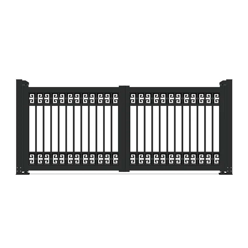 High Quality Automatic Driveway Swing Gates Fence Aluminium Garden Front Entrance Aluminum Gate