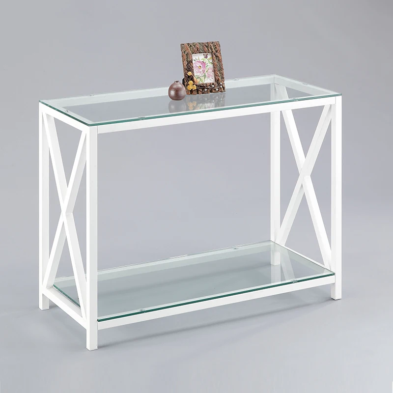 Office Computer Table with 4-tier Storage Shelf