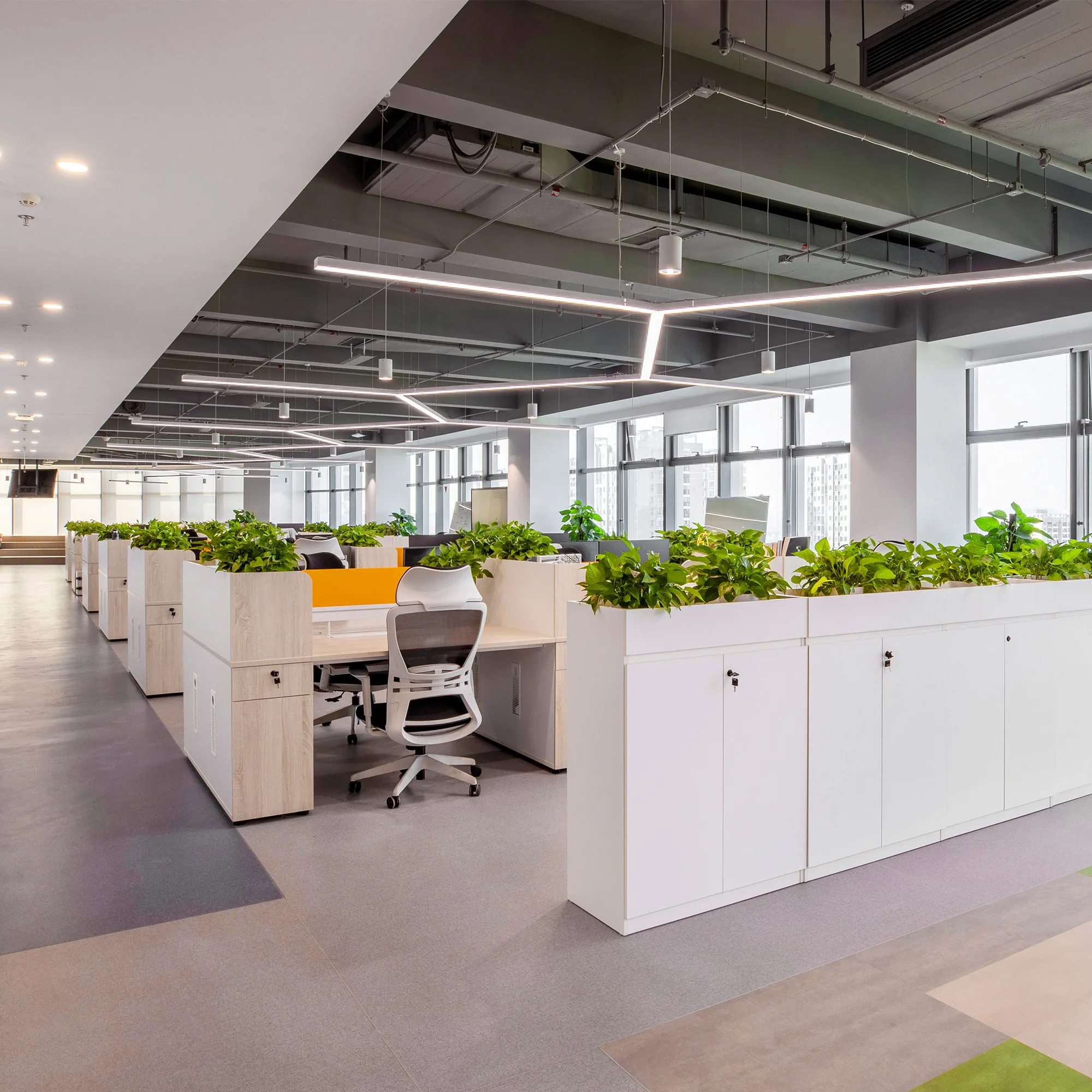 Reality For Office Building Project Office Furniture Salon Counter Beauty White Front Office Reception Modern Desk With Chairs