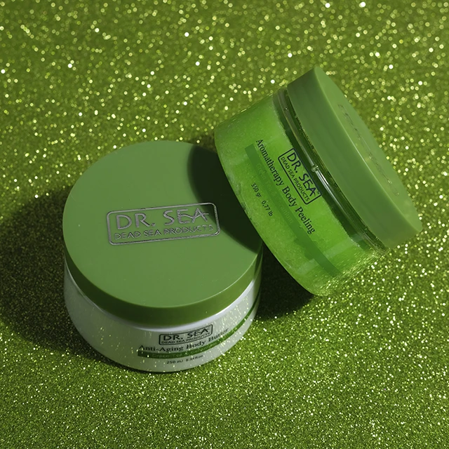 Aromatherapy Moisturizing Body Peeling (Scrub) - Green Tea & Geranium by Dr. SEA Cosmetics Israel Dead Sea Products Free Sapmles