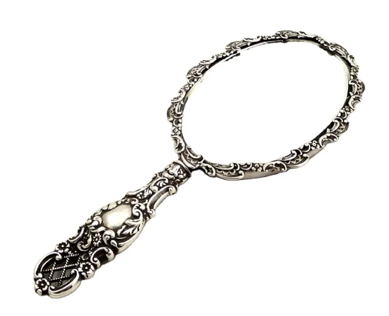 BEAUTY CARE HAND MIRROR  Luxury Heart Shape Hand Held Crystal Mirror For Makeup Cosmetic in india