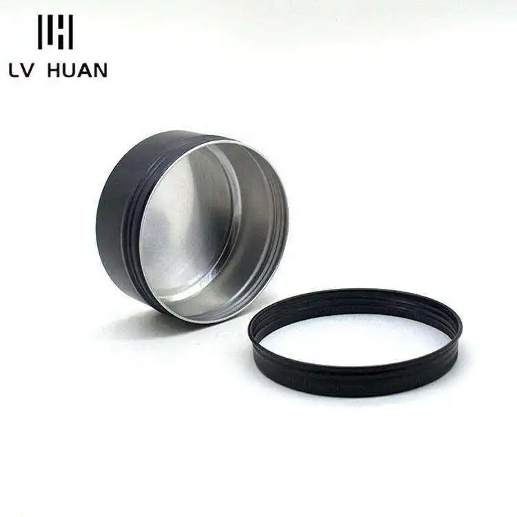 150ml Wholesale Matte Black Cosmetic Aluminum Jars For Car Wax Cream Scent Candles