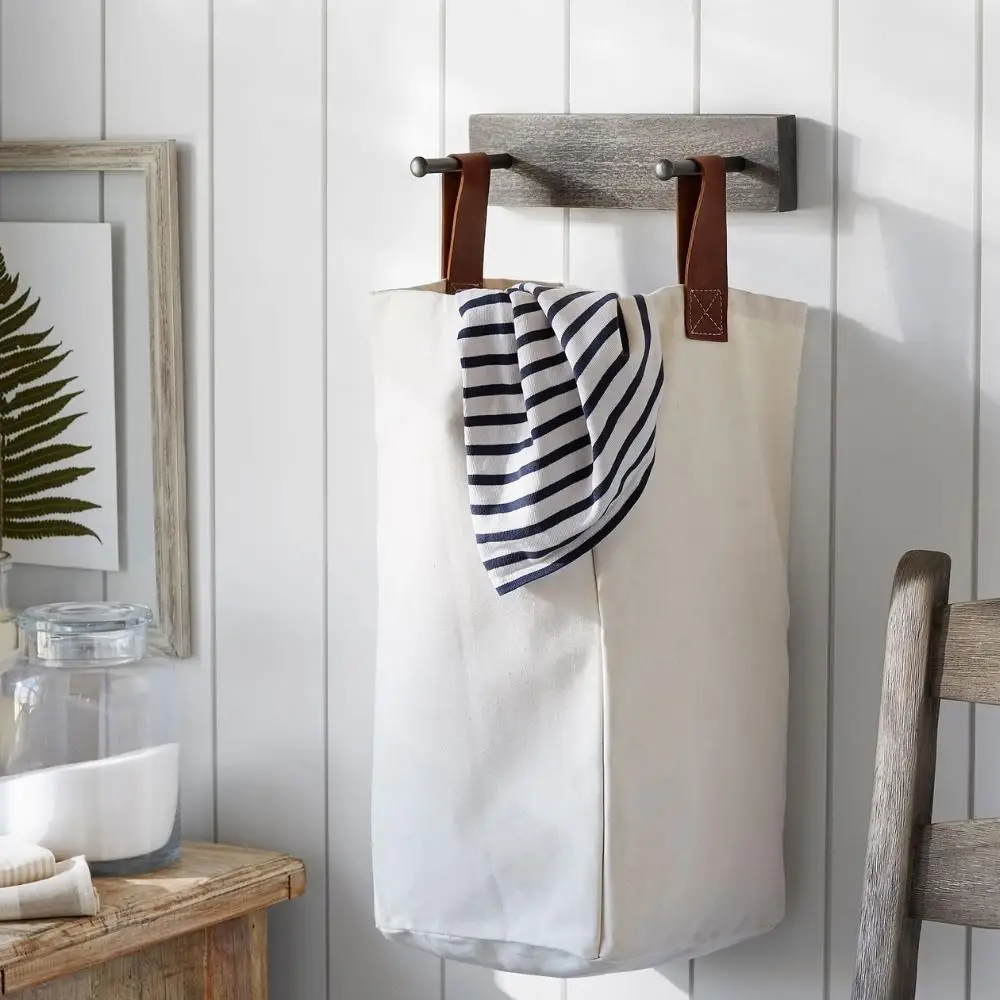 Wall Mounted Collapsible Laundry Basket Organizer Dirty Laundry Basket Bathroom Messy Cloth Hanging Storage Basket