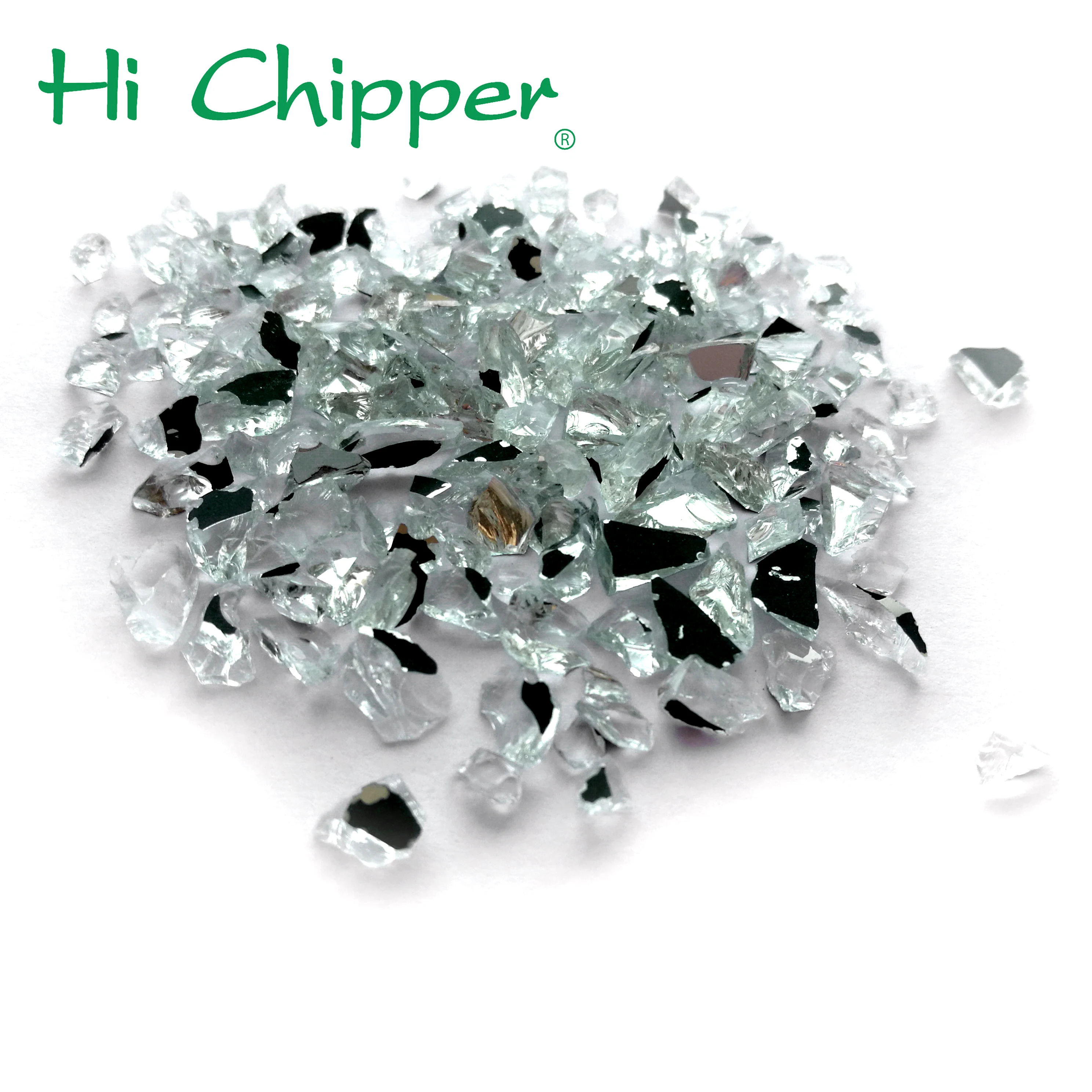 0.3-1.2 mm Crystal Crushed Mirror Glass for Vase Decoration