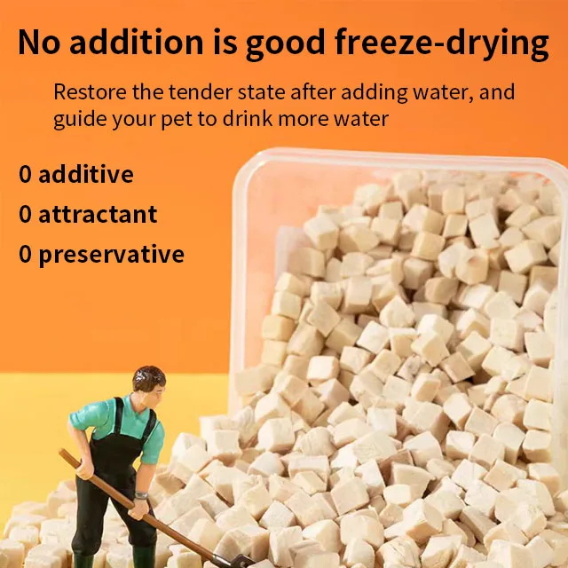 Factory wholesale Natural Dog Treat Freeze Dried Chicken Cubes Dog Treats Dog Chicken Treats