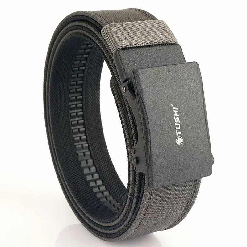 Heavy Duty Quick Release Metal Automatic Buckle Thickened  Double Layer  Nylon Mens Outdoor Shooting Tactical Belts