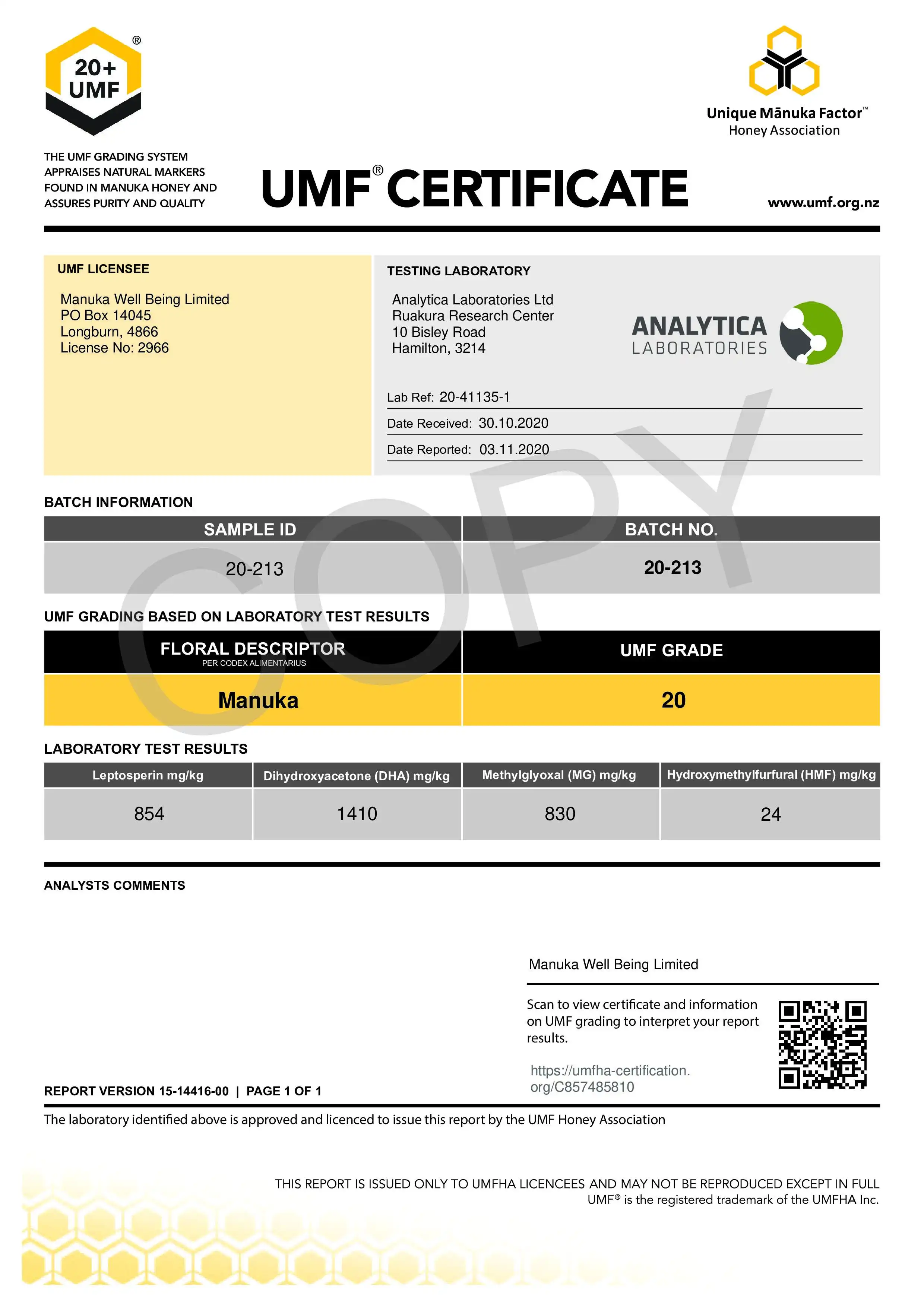 Manukawellbeing - New Zealand Bulk Pure Natural Manuka MGO 850+ Honey In Clean Drums 300KG