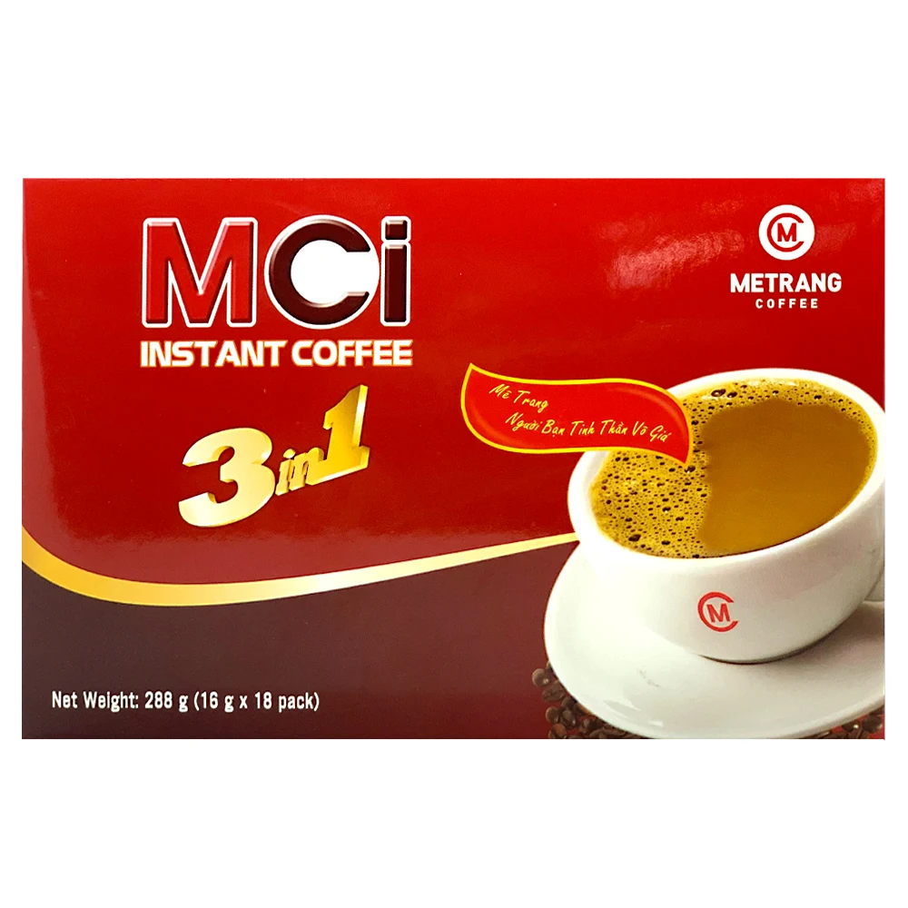 High Quality Price Reasonable Tasting Mellow Manufacturer instant coffee 3in1 Instant coffee 3in1 - 18 sticks/ box From Vietnam