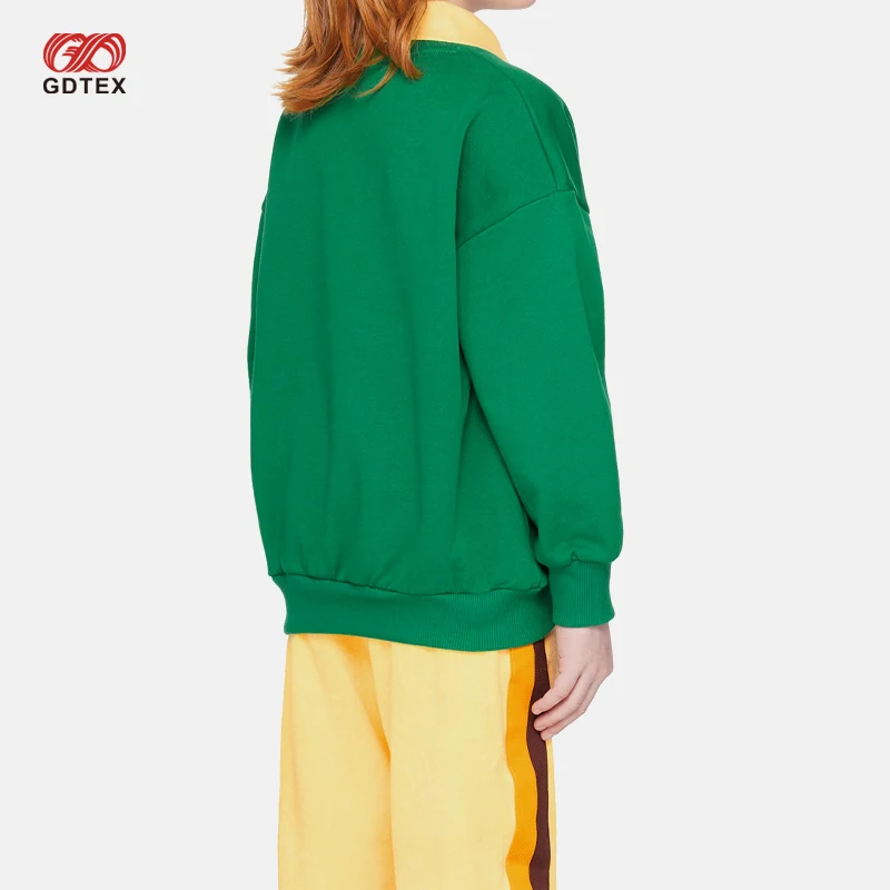 GDTEX Custom Classic Tennis Sport French Terry Crewneck Sweatshirt and pants tracksuit streetwear 2pcs children clothing set