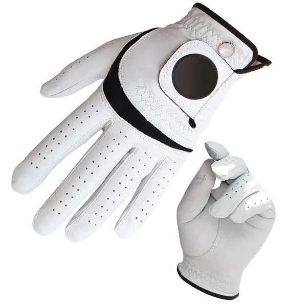Cabretta  Leather Golf Glove Full White Soft Genuine Cabretta Leather Golf Glove Mens Cabretta leather golf glove