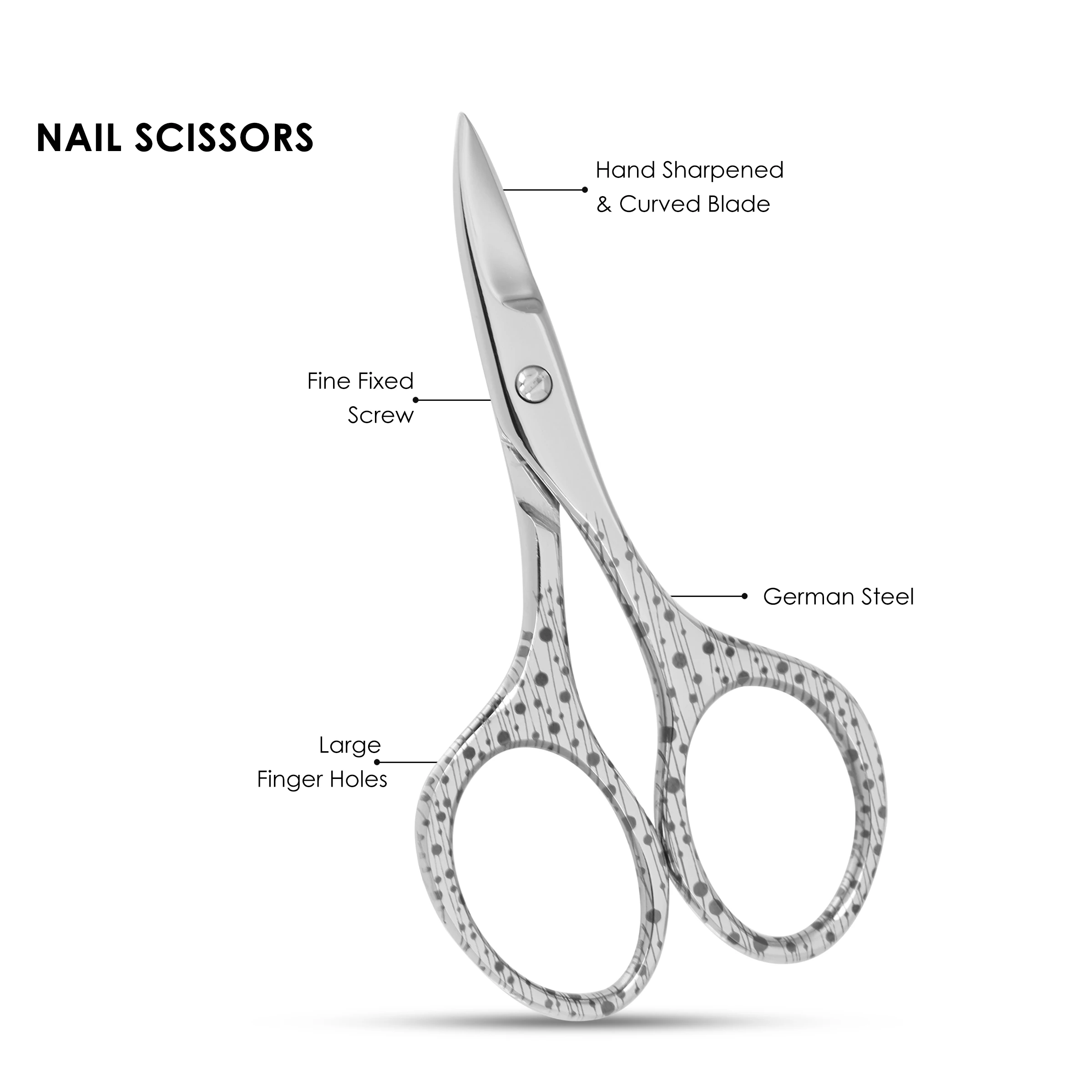 Professional Ultra-Sharp Precision Curved Nails Scissors Hot Selling Manicure & Pedicure Set for Clean Perfect Nails Care