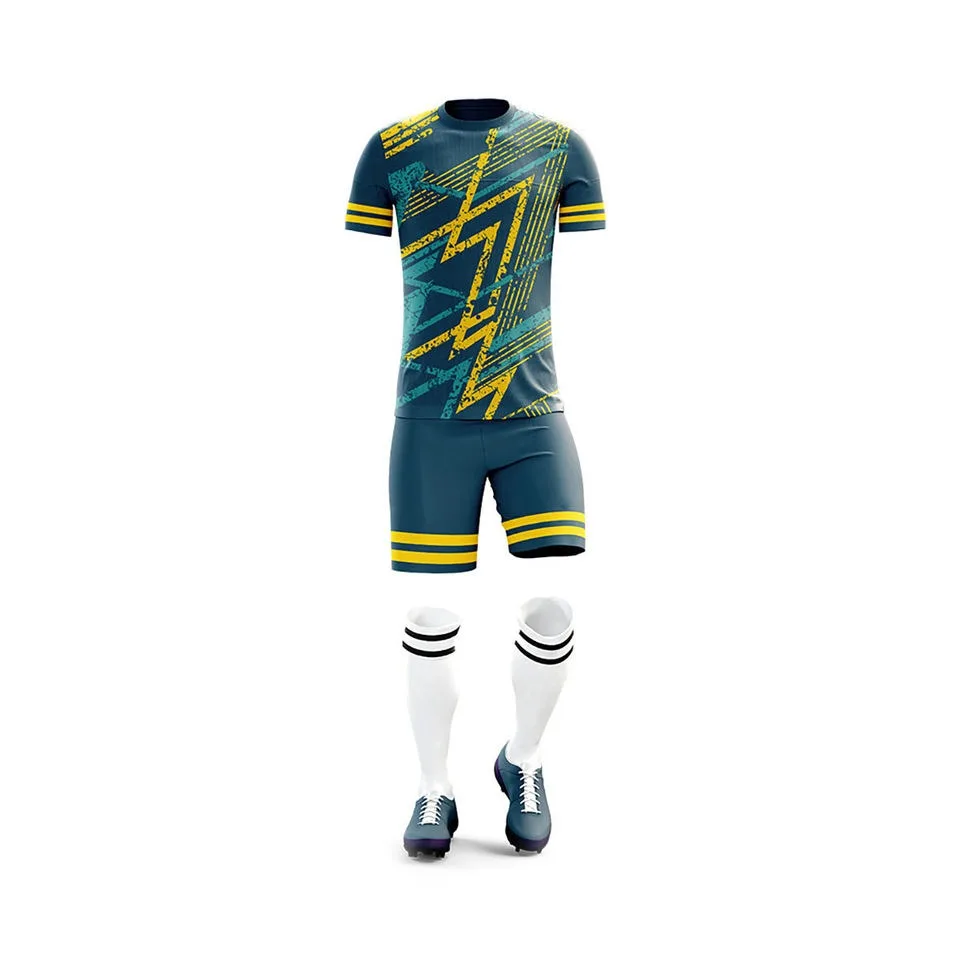 Direct Factory Supply Full Sublimation Printing Soccer Jerseys Club Team Football Training Uniform Suit Soccer Uniform For Men