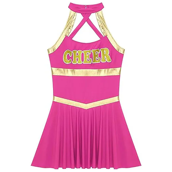 Customized Cheer leading Online Sale Costume Made Sleeveless Cheer Leader Uniform Printing Cheerleading Uniform