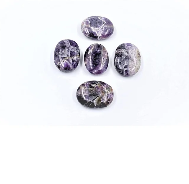 Amazing Chevron Amethyst  Palm Stone Natural Stones Crystal Crafts Fairy Reiki Rocks Minerals Jade Feng Shui Gemstone Palm Stone