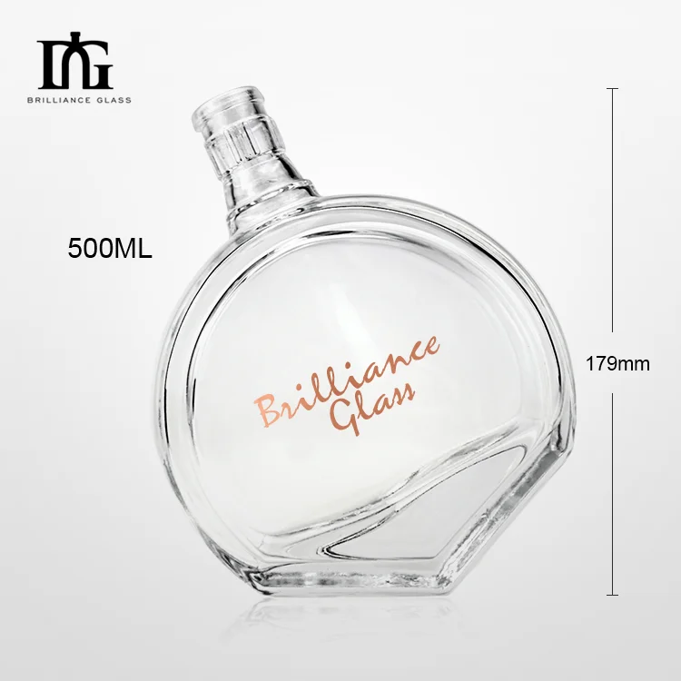 Hot Selling Factory Direct Sale Round Crystal Glass Gin Bottle With Cheap Price