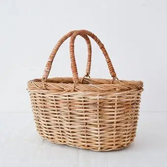 German Style Round Shape Gift Christmas Wicker Woven Small Wicker Hamper Willow Wicker Gift Storage Basket