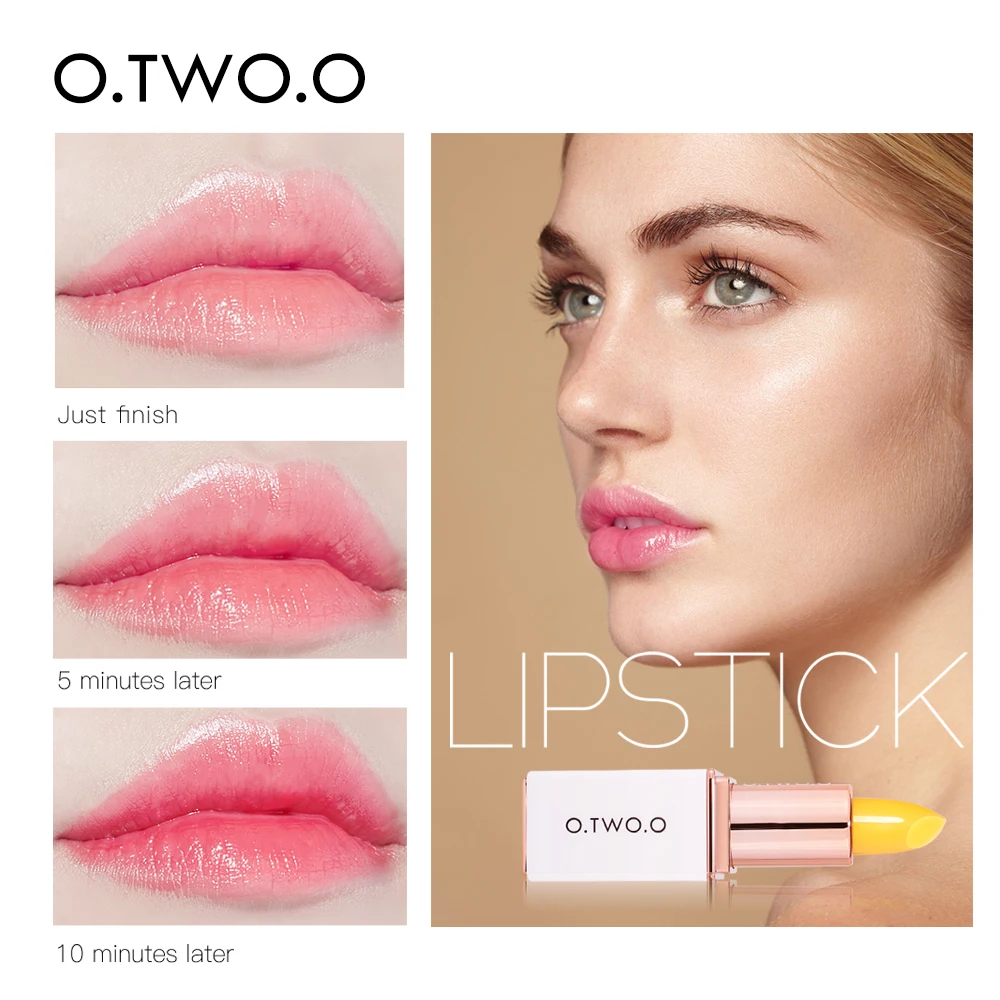 O.TWO.O Customization Treatment Repair Lip Cream Bee Wax Lip Balm Color Change Lip Balm