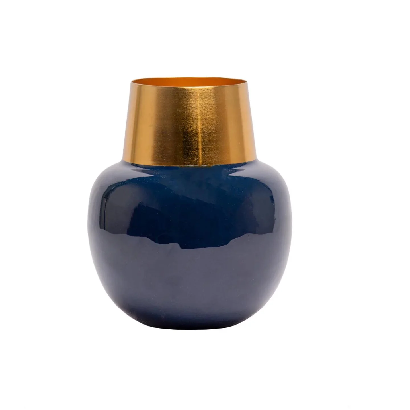 Golden And Blue  Enamel Vintage design  Silver Metal Vase Medium Size Flower Vases  Best Design With sizes  12x12x30 cm