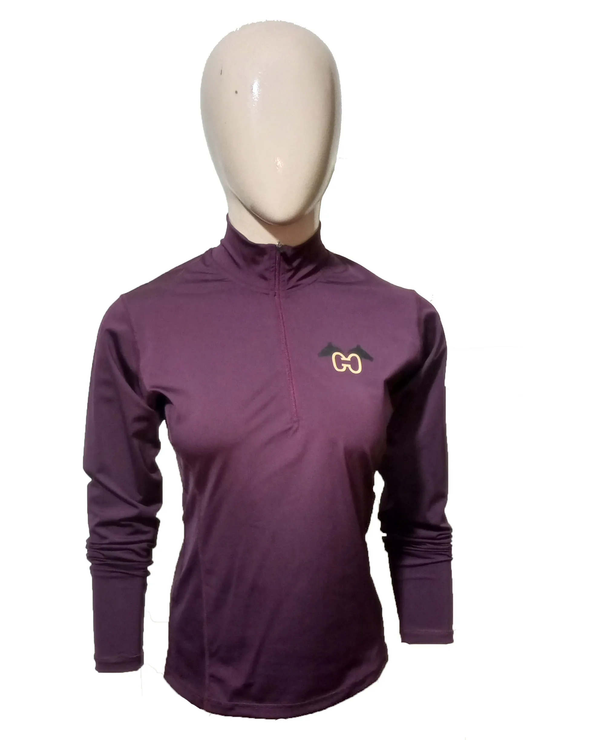 Equestrian Sun Shirt for Women -Ladies Long Sleeve Horseback Riding Base Layer Shirt - English and Dressage Horse Riders Gift