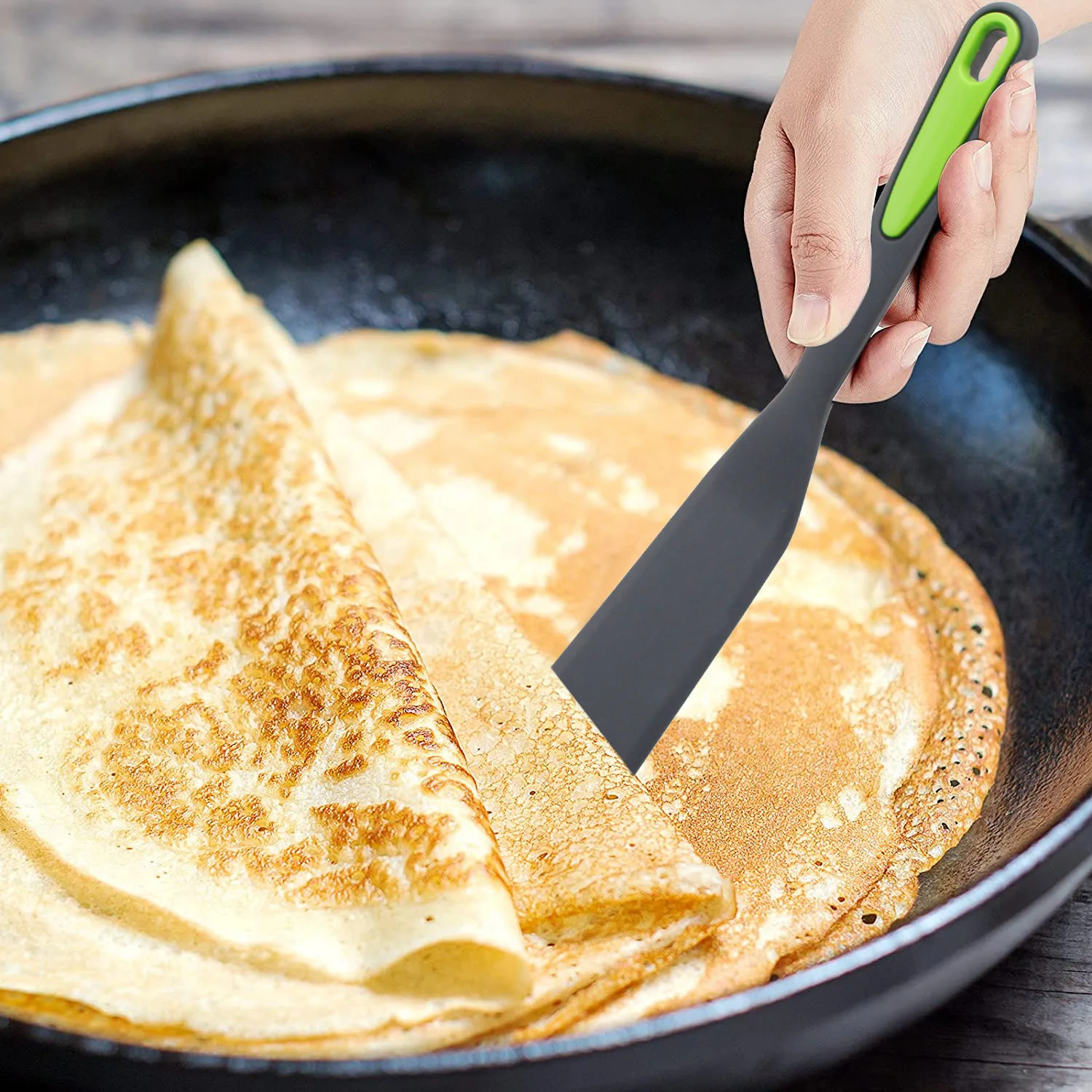 new kitchen gadgets 2023 2 Pcs Shovel Brownie Cookie Leakage Shovel Egg Fish Frying Silicone Kitchen Tools