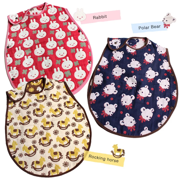 [Wholesale Products] Made in Japan 5-Layered Gauze Baby Baby Swaddle 49cm*40cm 100% Cotton Breathable Low MOQ Rocking Horse