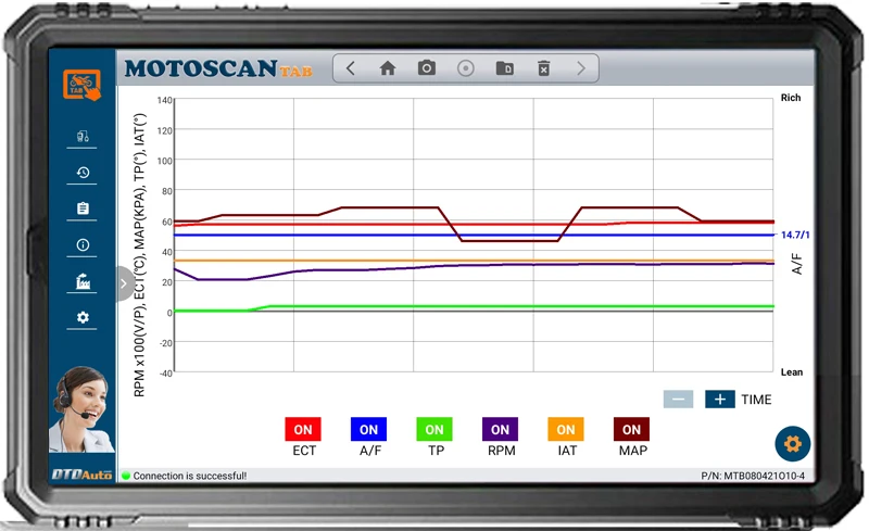 MOTOSCAN TAB Diagnostic Device automatic testing ECU inside, Diagnosing without OBD fault code, ODO value correction function