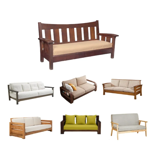 luxury design sectional 1 2 3 seater leather sofa set modern Wood Classic Modern shape living room furniture