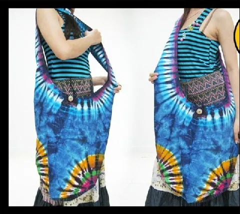 Tie Dye Cotton Shoulder Bags Handcrafted Stylish Handbags