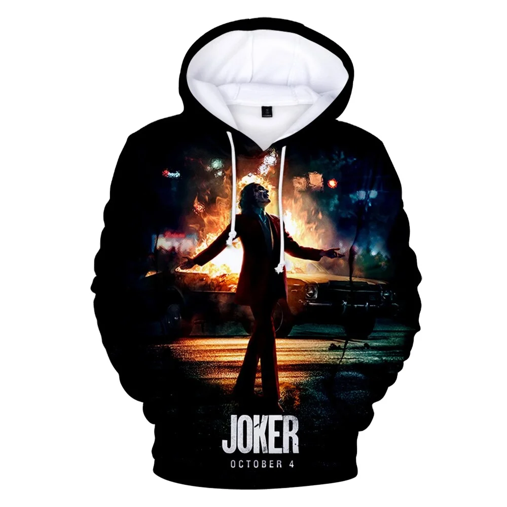 Hot Joker 3D Printed Hoodies Men Horror Movie Men Casual Fashion Funny Oversized Pullover Hoodies