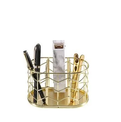 Brass pen holder jars and Makeup Brush Desk Organizer brass pen holder for new design brass pen holder