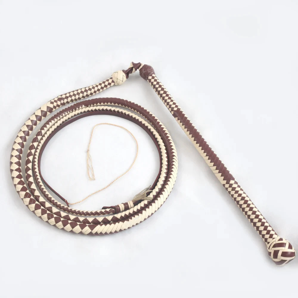 STOCKWHIP 04 FEET TO 12 FEET LONG and 16 Plate Kangaroo Hide Leather Equestrian Australian Stock Whip Wholesale