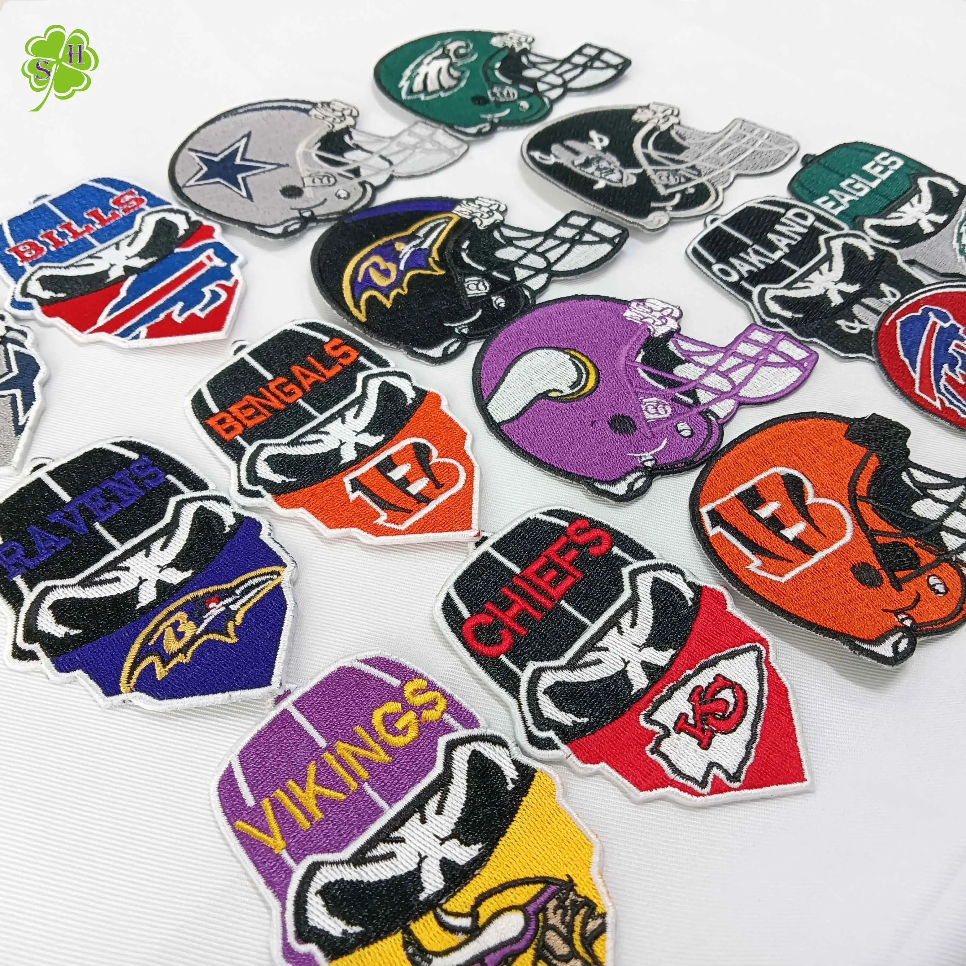 Custom Iron On Baseball Football Rugby Sport Club Soft Embroidery Patches