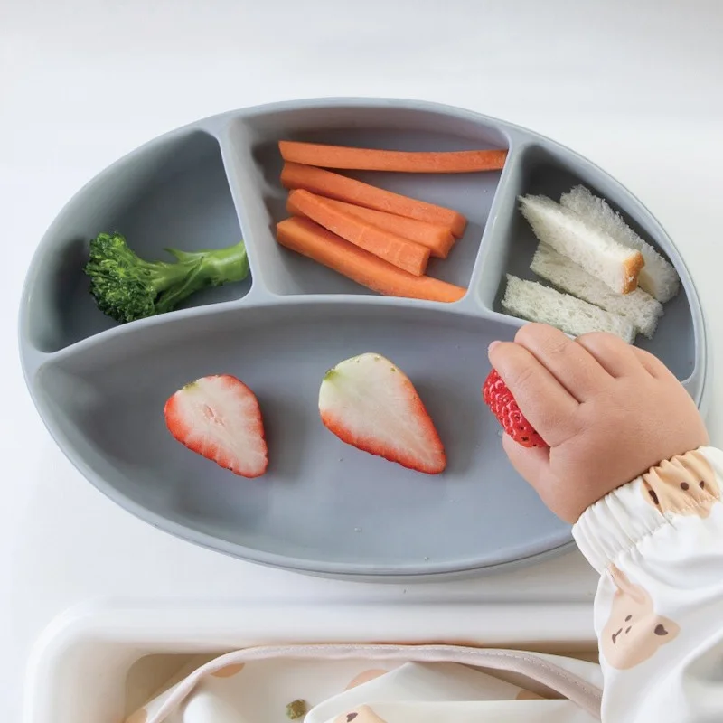 Korean Ins Style  Factory Direct Multi Color Baby Feeding Training Solid Food Bowl Silicone Snack Food Supplement Bowl