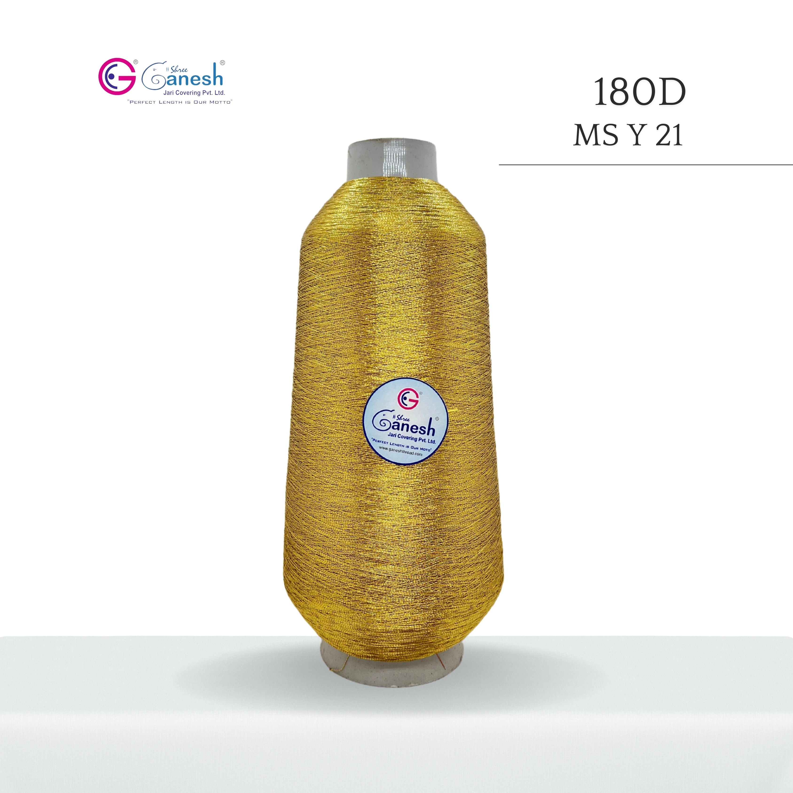 Metallic MSY 21 Jari Kasab Embroidery Yarn Polyester Lurex Yarn MS Type Durable and Shiny Metallic Yarn