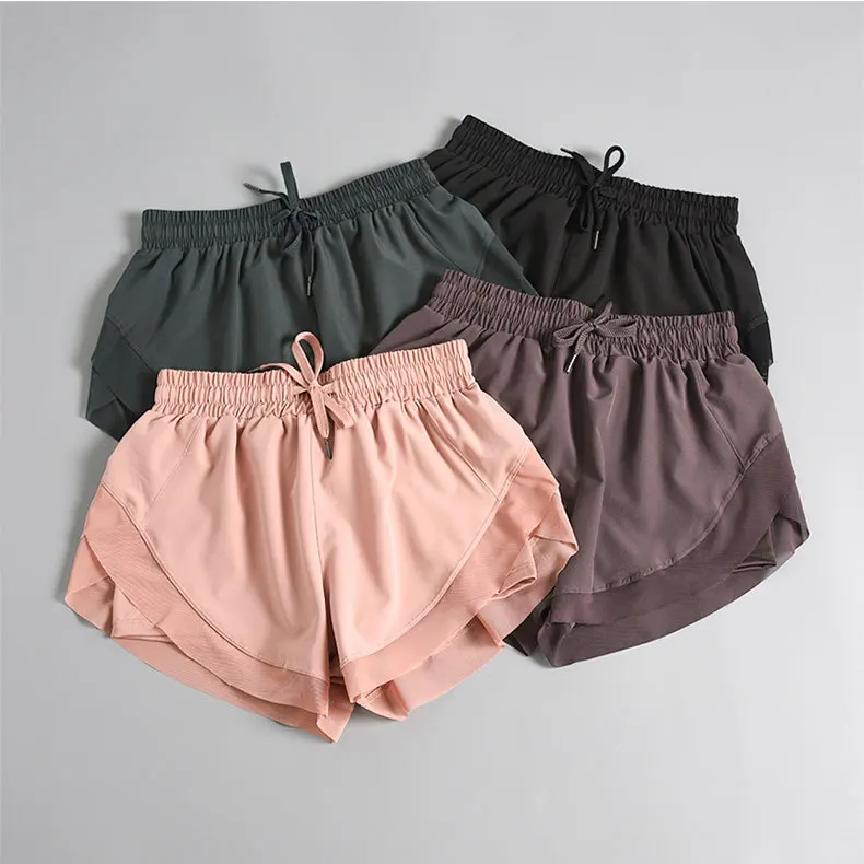 women sportswear for gym athletic works shorts wholesale running shorts 2 in 1 double layer shorts nylon woman athletic apparel