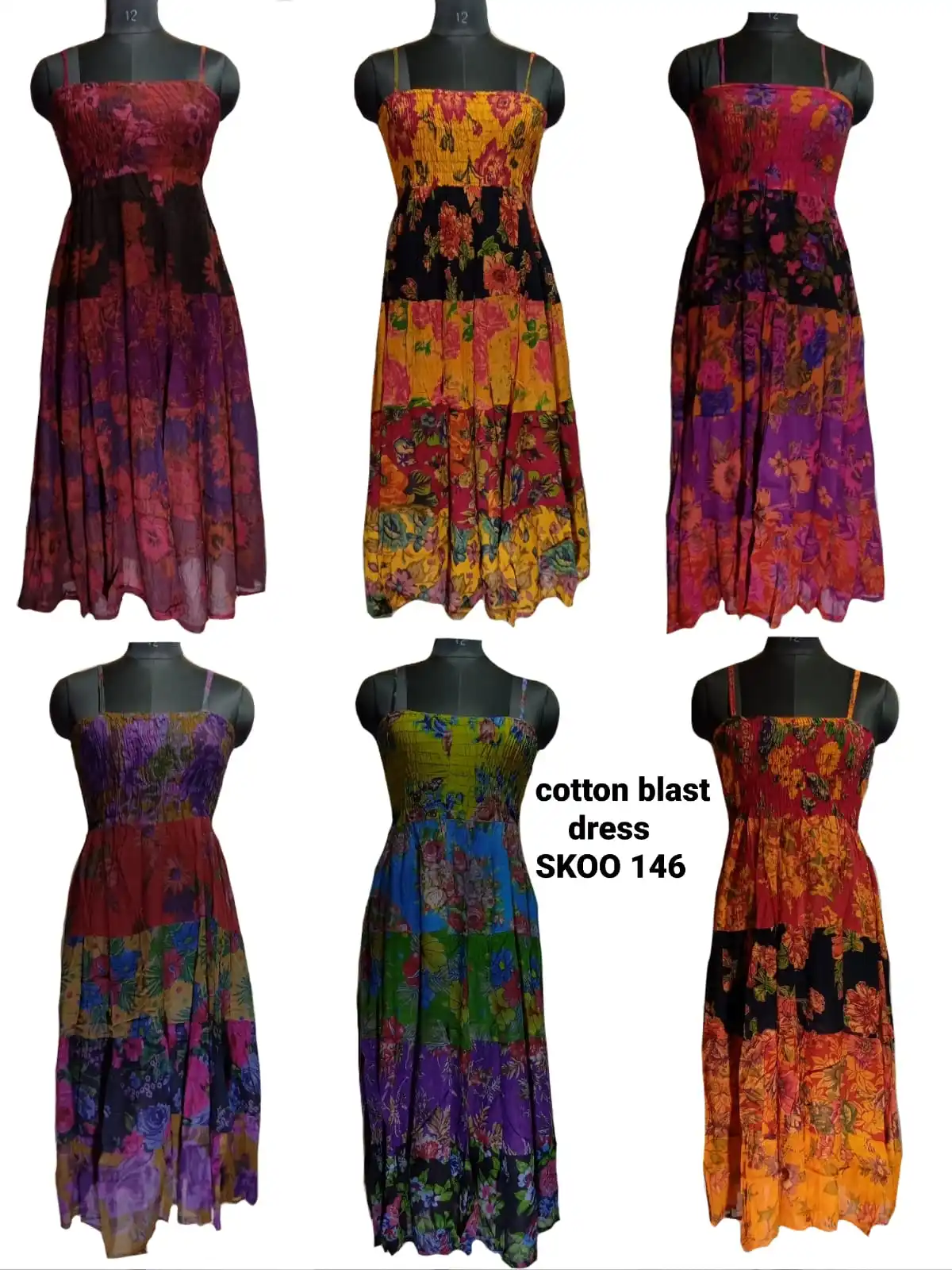 2022 Latest Design Flower Print Cotton Casual Dress For Ladies Traditional Fashion Styling For Girls