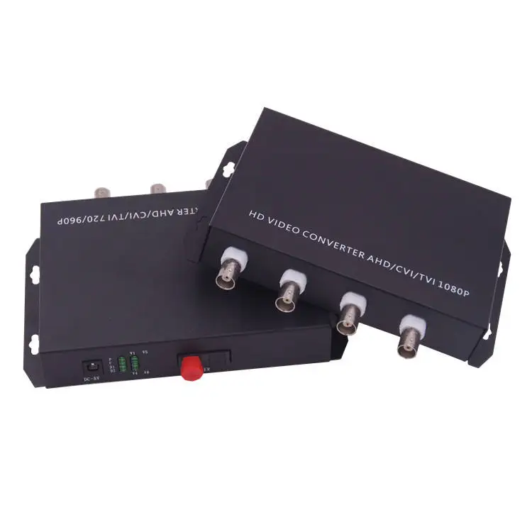 4 channel hd-sdi over fiber optic Extender 5MP BNC media converter
