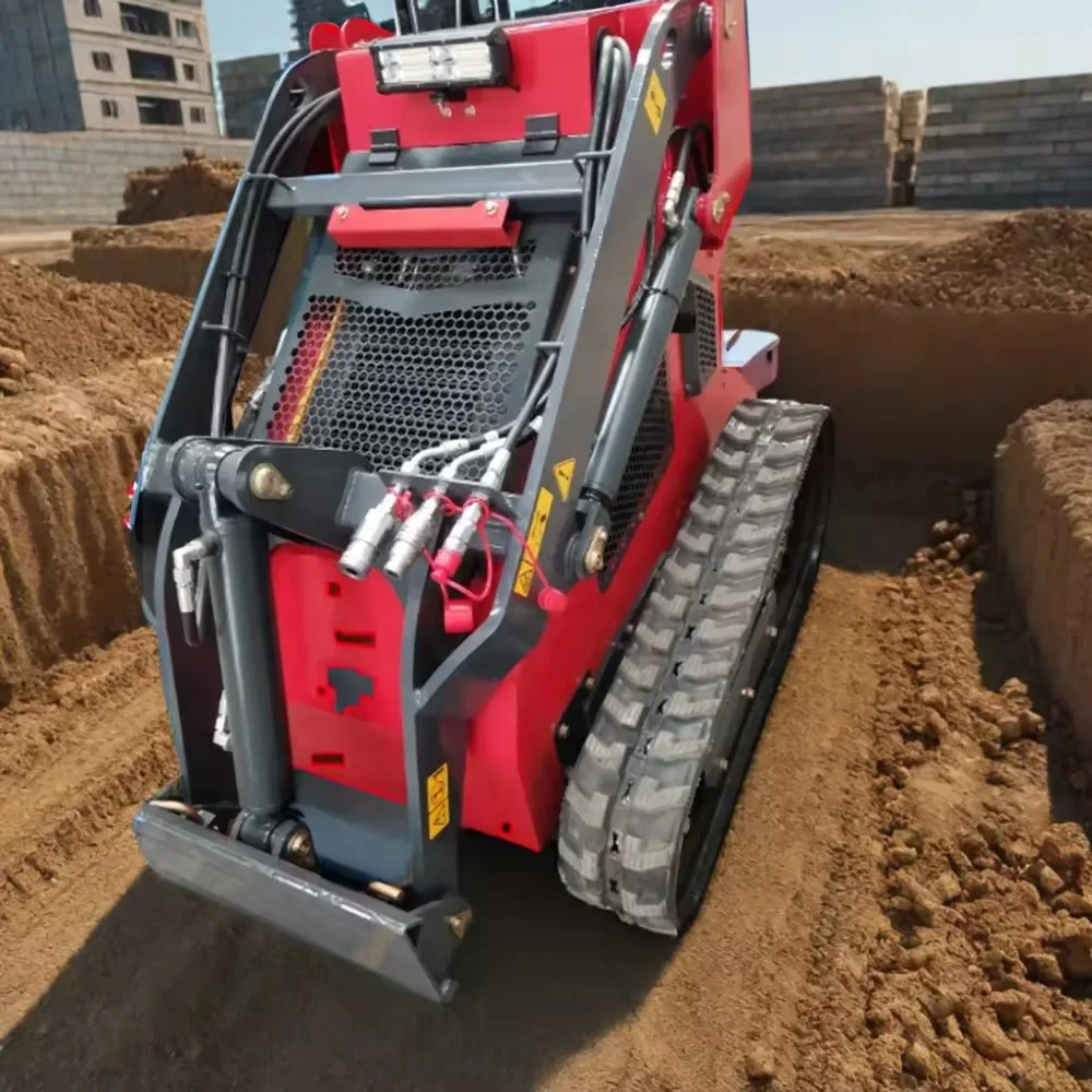 Mini 380 Kg Skid Steer Loader Backhoe Farm Tractor with Track for Sale for Loaders Work