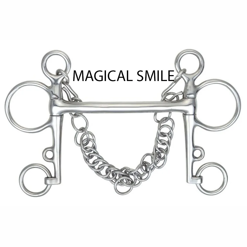 HORE BIT Mullen Mouth Pelham Bit Stainless steel