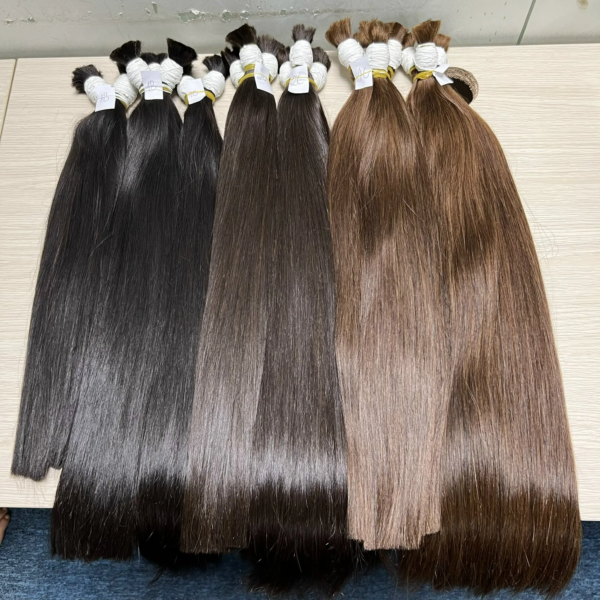 Волосы всех цветов, оптовая продажа, вьетнамские натуральные волосы, натуральные волосы с выравненной кутикулой, необработанные вьетнамские