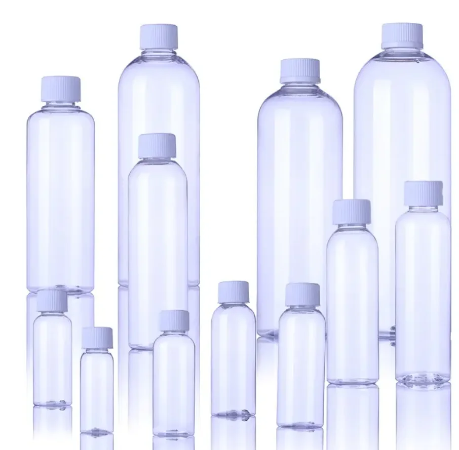 PET Bottle 500ml with Plastic Flip Top Cap Transparent White Amber Spray Bottle for Personal Skincare Cosmetic Packaging