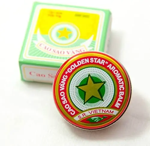 Golden Star Balm 10g/ Vietnamese Cao Sao Vang / Vietnamese All Natural Aromatic Balsam Medicinal Ointment