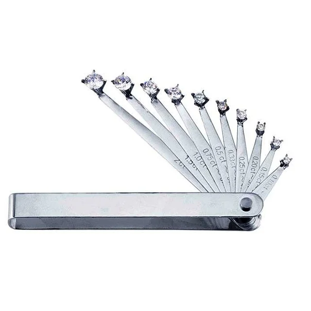 Diamond Seller Gauge for Showing Round Cut Diamonds Sizes 0.10ct-2.00ct
