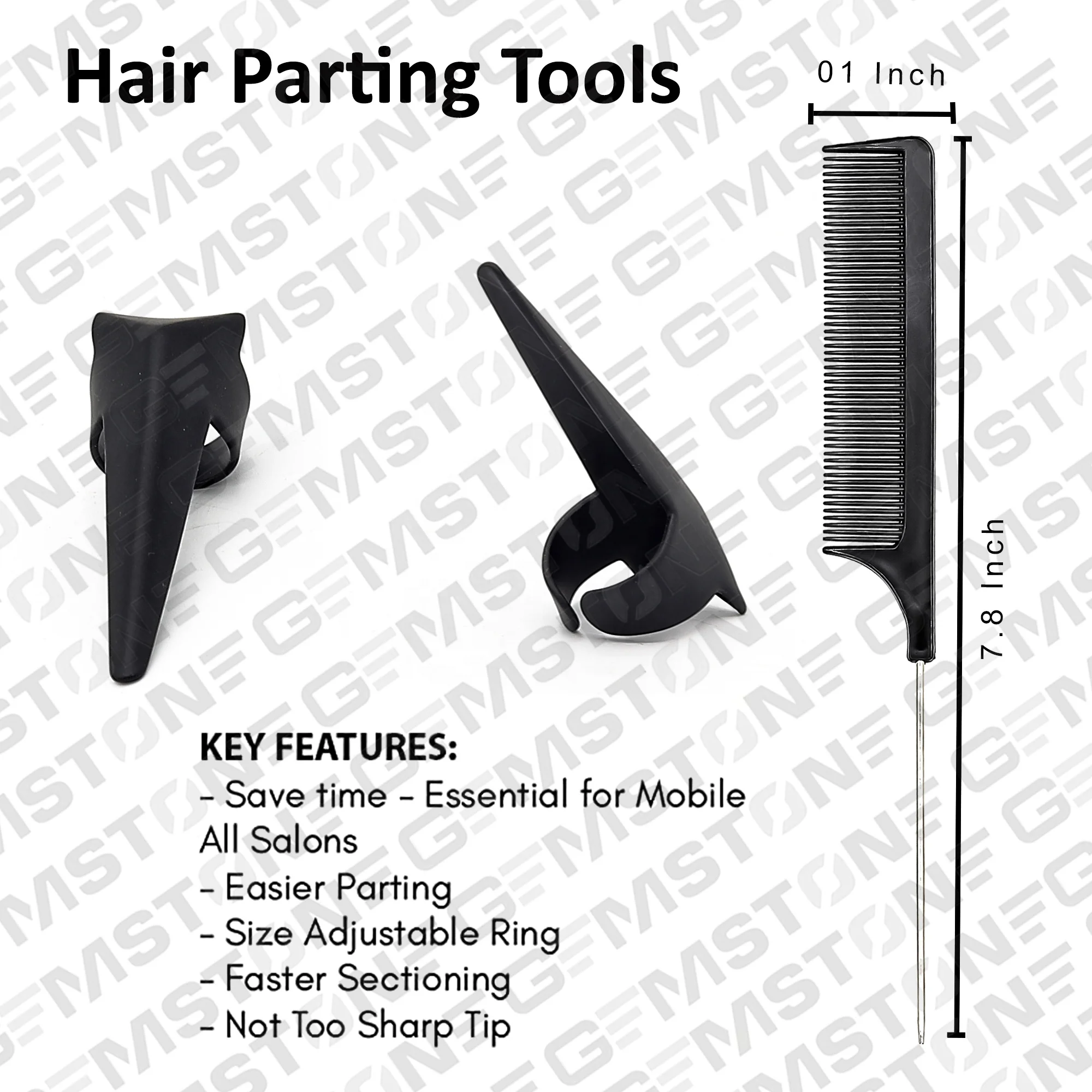 Hair Extensions Pliers Hook Tools Kit with Thread Hair Parting Section Clips Needles Pulling Hook Loop Hair Tinsel Tools Kit