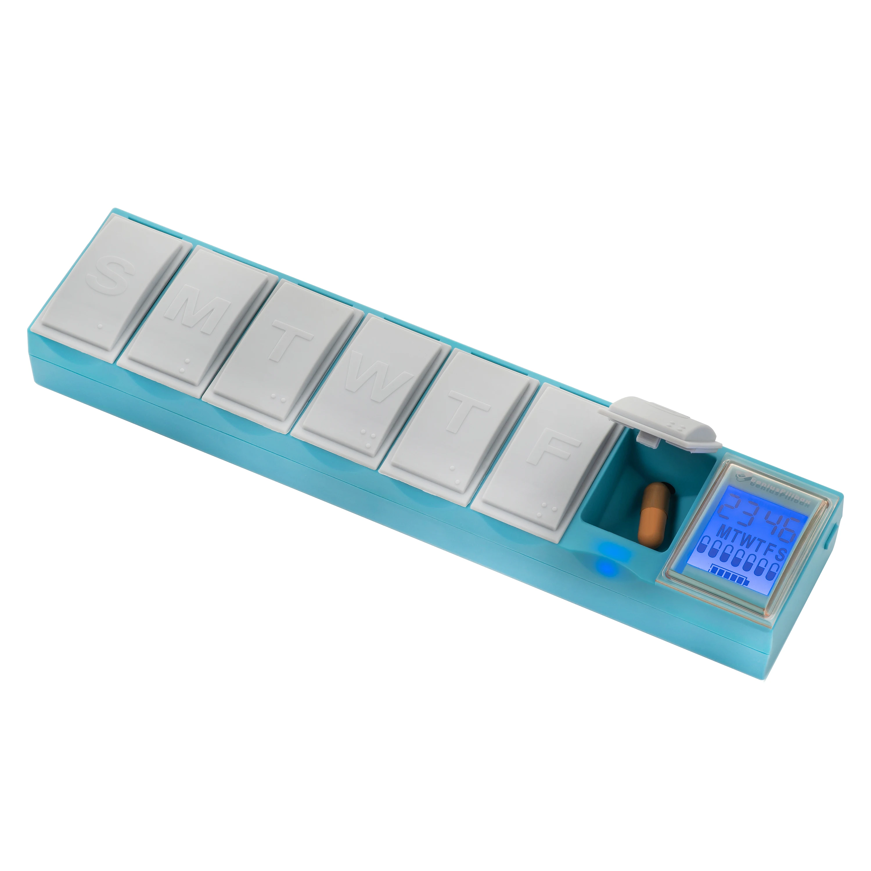 ZOOMCARE M0S 24 hours countdown smart electronic 7-day pill box with 7 magnetic opening and closing sensors 7 infrared sensors