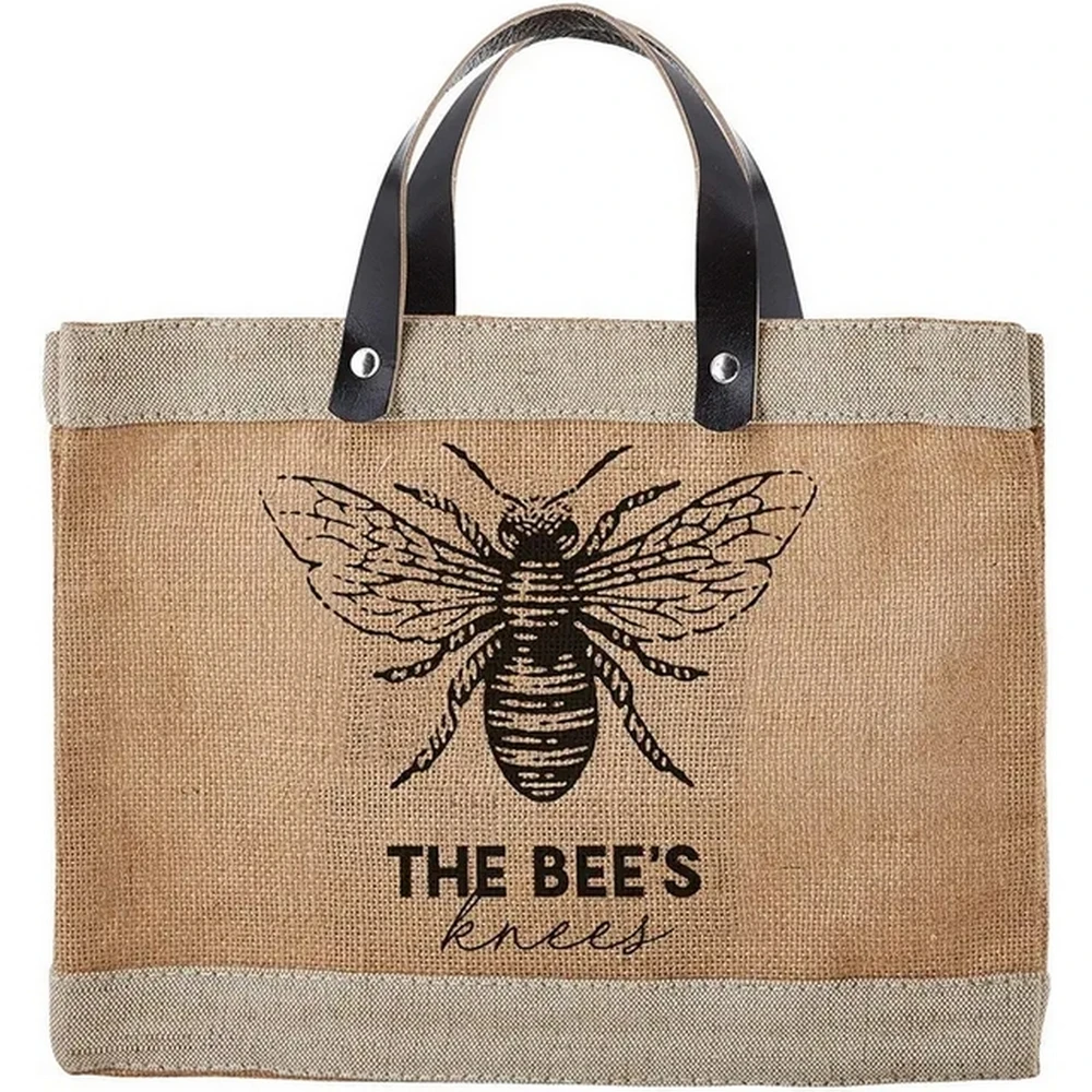 Custom Print on Natural Burlap Gunny Tote Bags Reusable Grocery Shopping Jute Tote Bag Gift Bags
