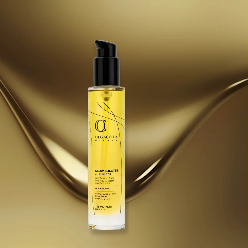 Best Italian Quality Glow Booster Oil Multi Active All in one Face Body Hair Vegan Organic Tamanu Buriti Oil Omega 3,9
