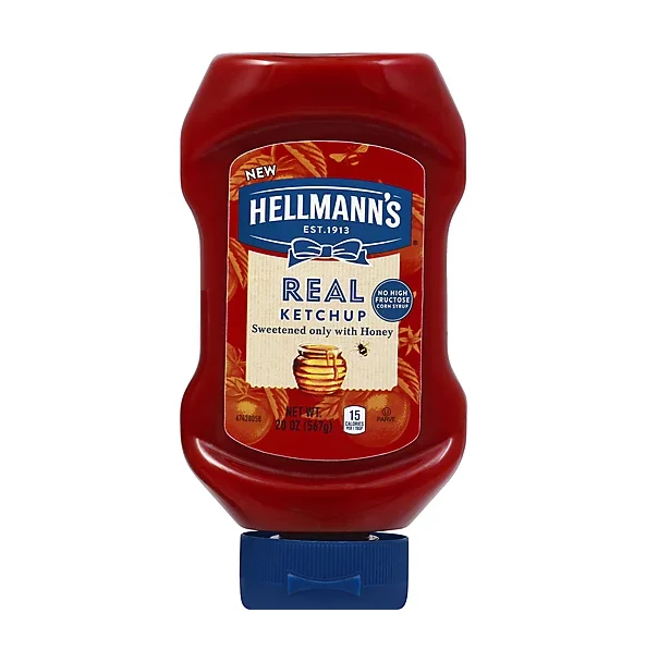 Hellmanns Ketchup Sweetened With Honey 430Ml