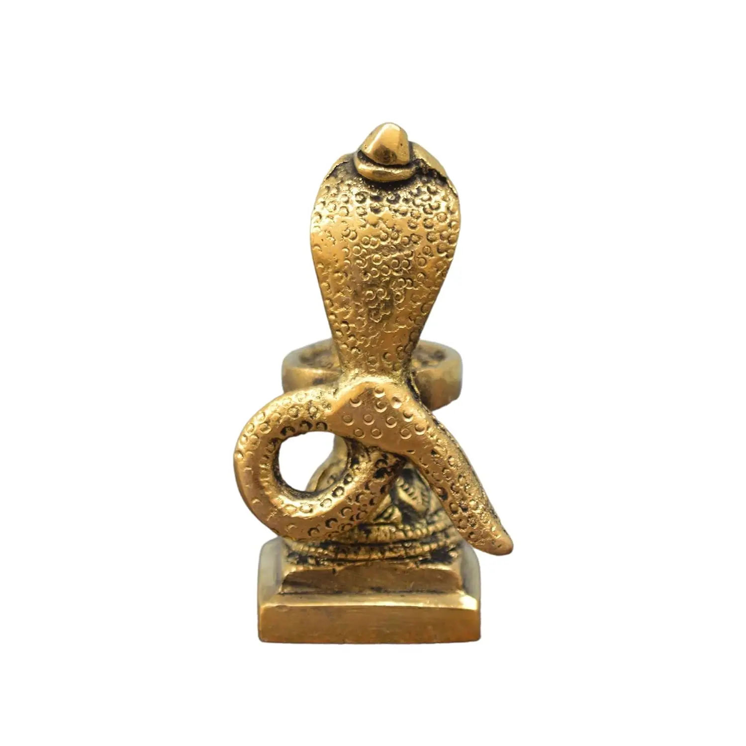 Brass Shiv Ling Shiva Lingam with Sheshnaag Statue Idol Murti for Home Temple and Pooja